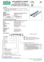 NUMATICS 431 CATALOG 431 SERIES: ANTI-CORROSIVE CYLINDERS 32-80MM BORE WITH DETACHABLE ROD SCRAPER SEAL CARTRIDGE OPTIONS